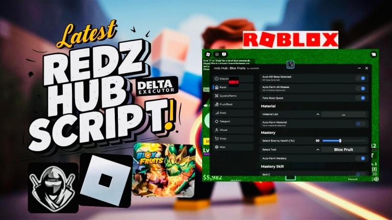 RedZ Hub Script (No Key) Download for Blox Fruits